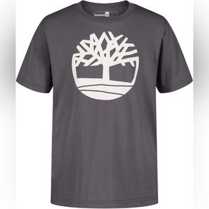 Timberland Boys' White Logo Short Sleeve T-Shirt | 100% Cotton, Tagless Shirt